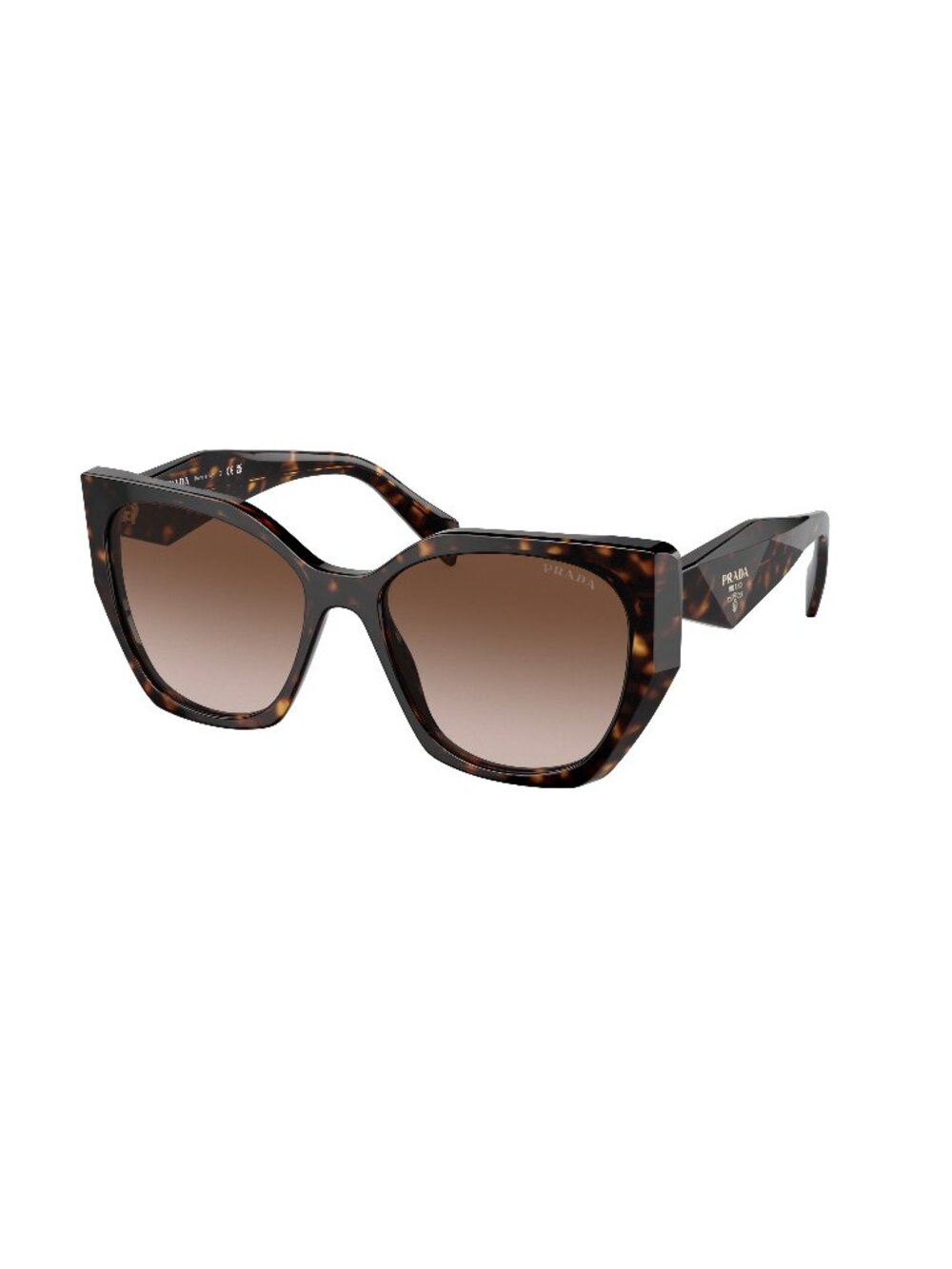 New Prada Women's Sunglasses Havana Butterfly Brown Lens Acetate Frame PR 19ZS